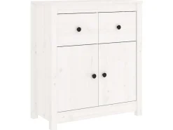 Aparador de madera maciza de pino blanco 70x35x80 cm ES10567