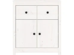 Aparador de madera maciza de pino blanco 70x35x80 cm ES10567
