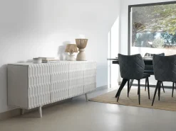 Aparador de madera maciza de mango blanco