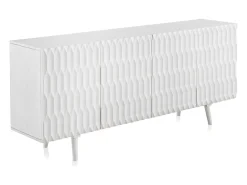 Aparador de madera maciza de mango blanco