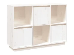 Aparador de madera maciza de pino blanco 110,5x35x80 cm ES87017