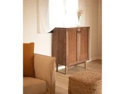 Aparador de madera maciza nogal 80x100cm - OLIVIA - DECOWOOD