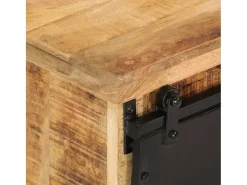 Aparador de madera maciza de mango sin tratar 80x30x55 cm
