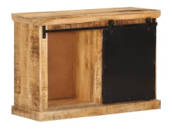 Aparador de madera maciza de mango sin tratar 80x30x55 cm
