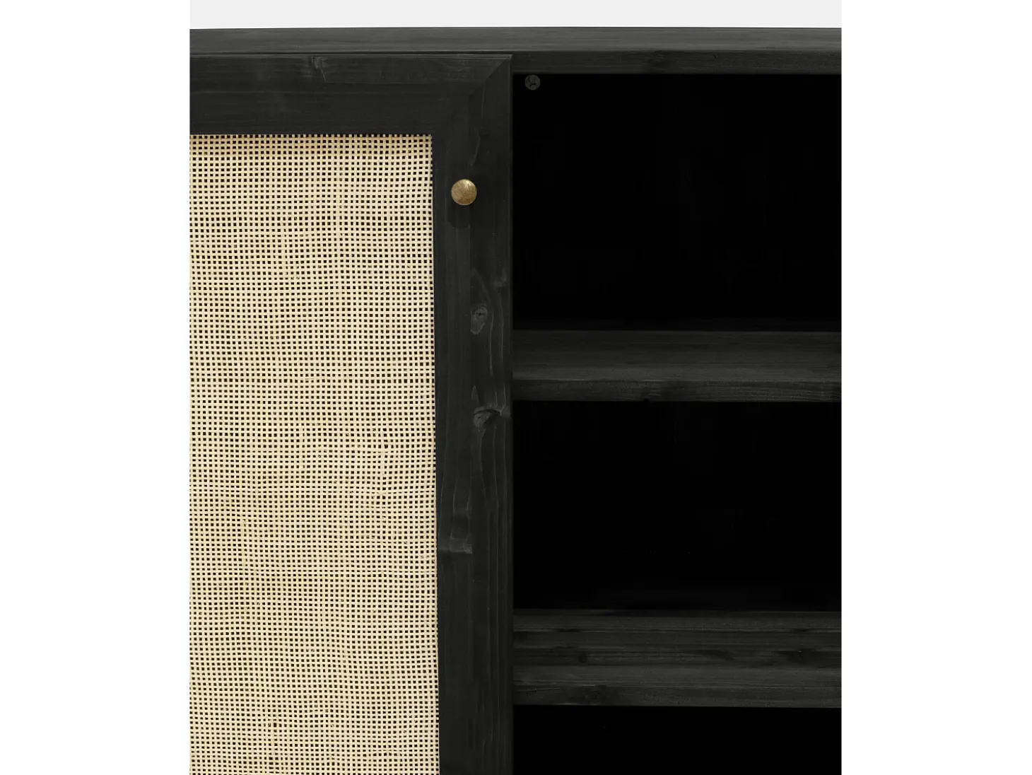 Aparador de madera maciza negro - FRIDA - DECOWOOD