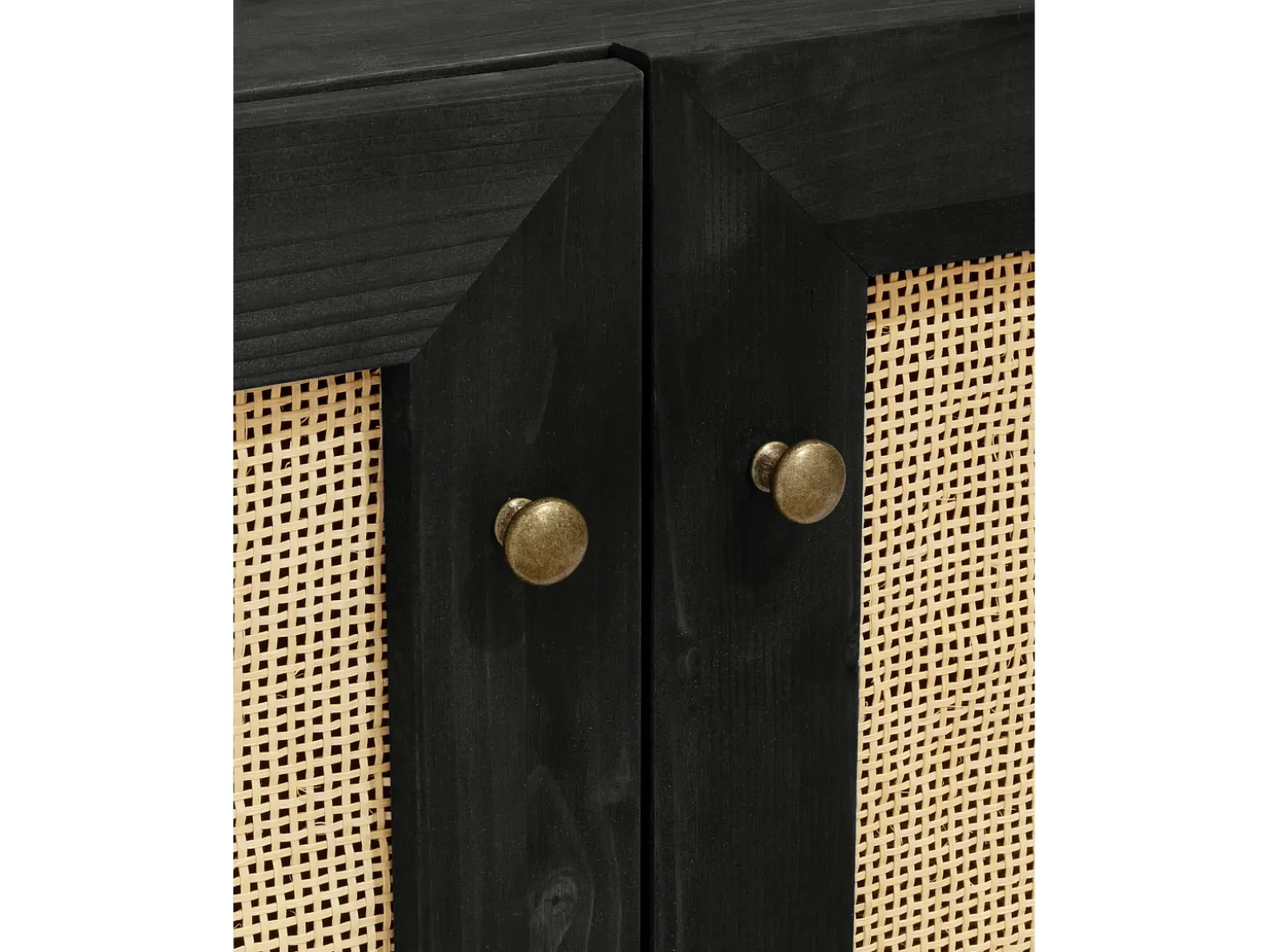 Aparador de madera maciza negro - FRIDA - DECOWOOD