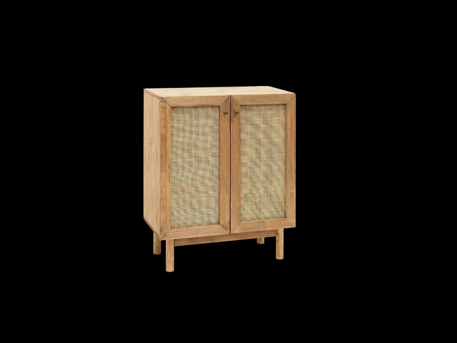 Aparador de madera maciza negro - FRIDA - DECOWOOD