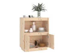 Aparador de madera maciza de pino 60x34x75 cm