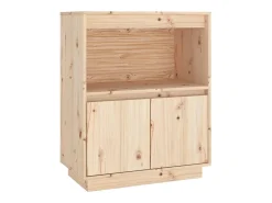 Aparador de madera maciza de pino 60x34x75 cm