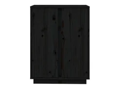 Aparador de madera maciza de pino negro 60x35x80 cm