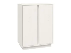 Aparador de madera maciza de pino blanco 60x35x80 cm ES44481