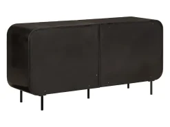 Aparador de madera maciza reciclada y metal 140x35x70 cm