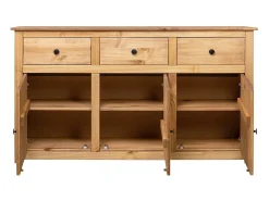 Aparador de madera maciza de pino estilo Panamá 135x40x80 cm