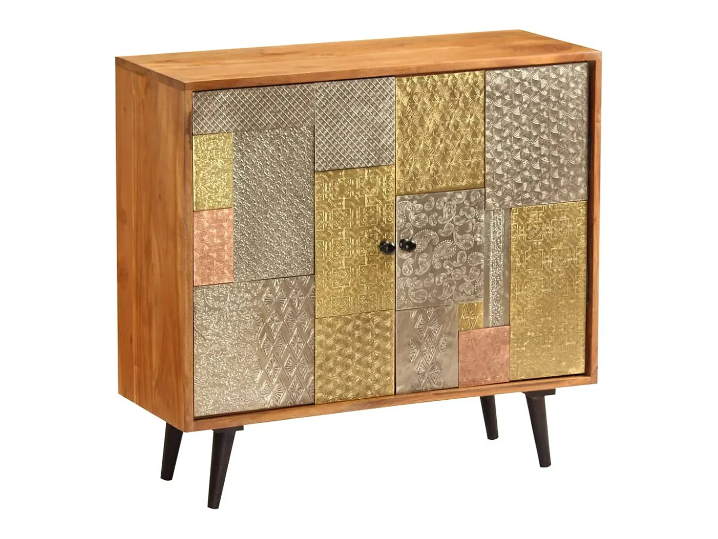 Aparador de madera maciza de acacia 80x30x75 cm
