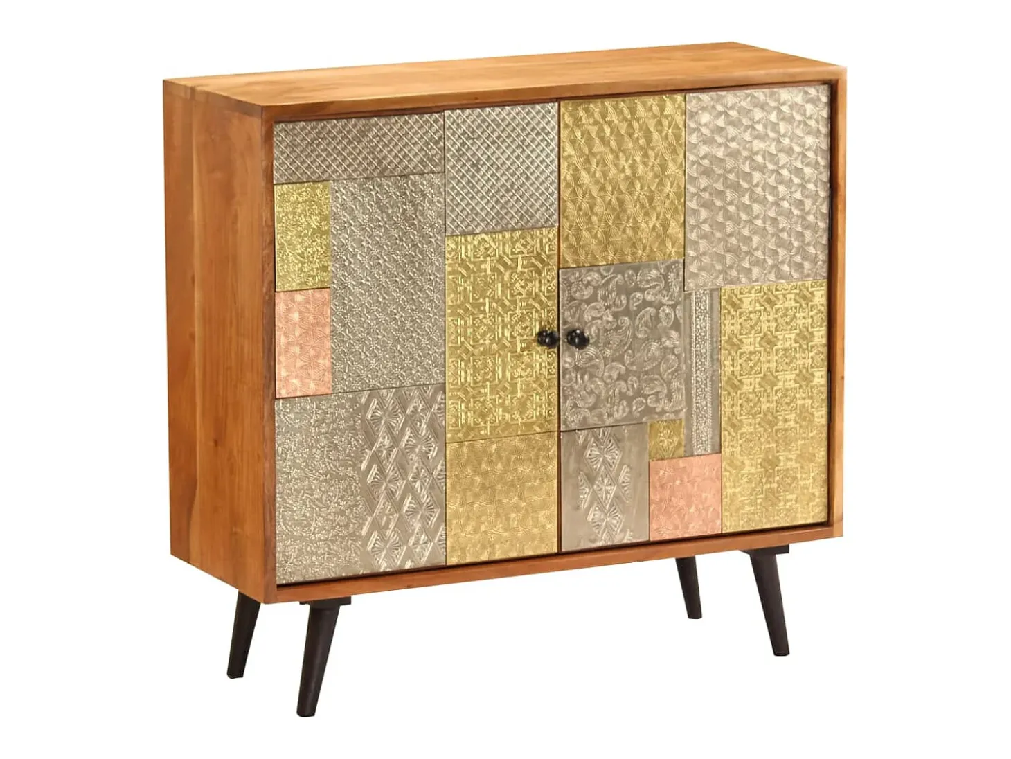 Aparador de madera maciza de acacia 80x30x75 cm