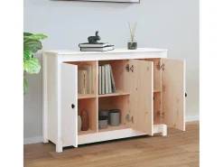Aparador de madera maciza de pino blanco 100x35x74 cm