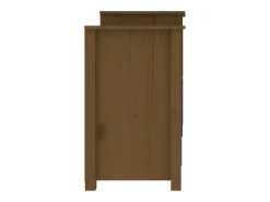 Aparador de madera maciza de pino marrón miel 164x37x68 cm