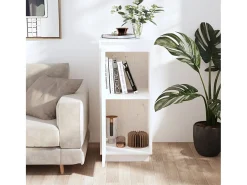 Aparador de madera maciza de pino blanco 31,5x34x75 cm