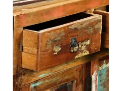 Aparador de madera maciza recuperada 120x35x76 cm