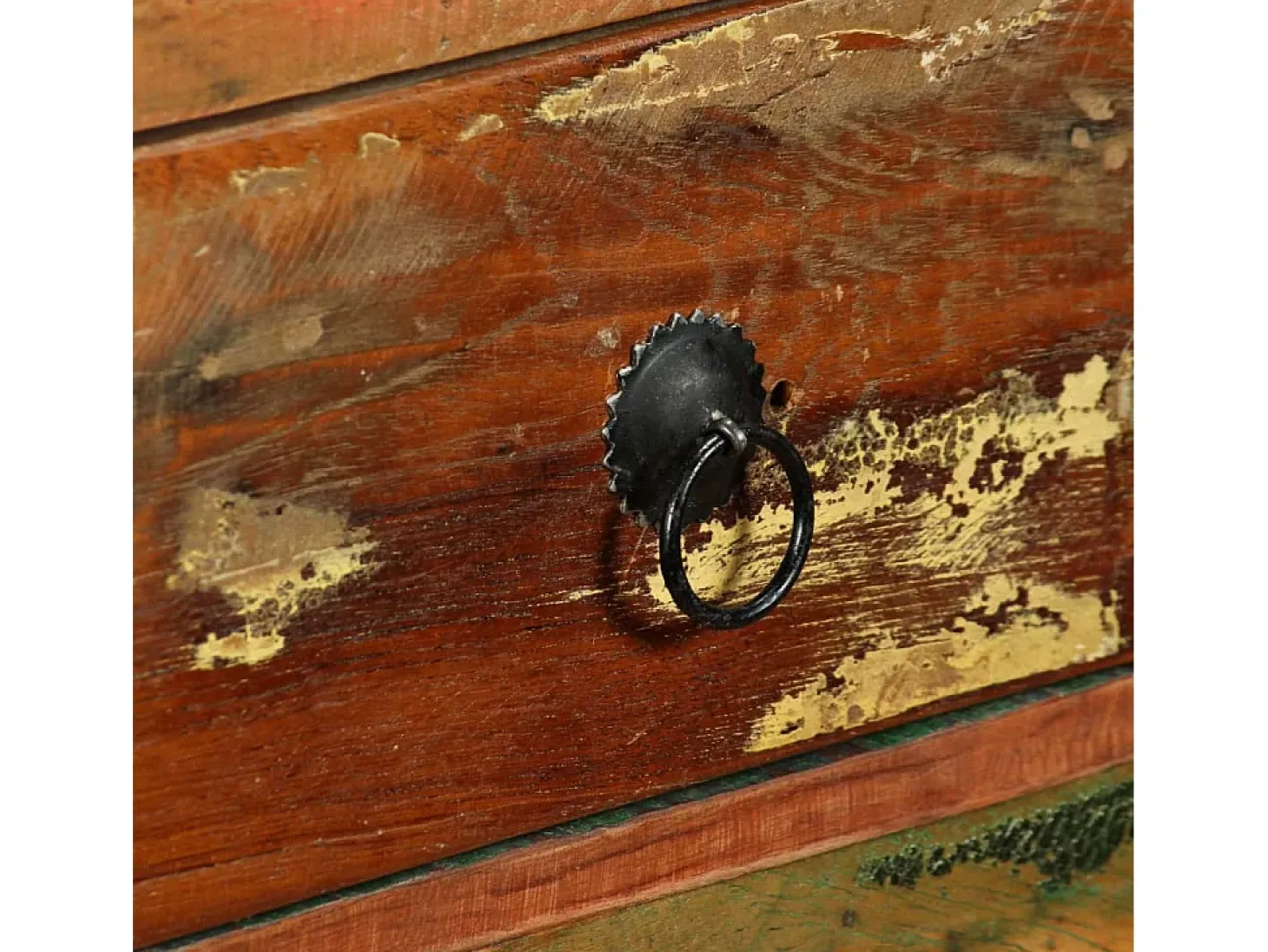Aparador de madera maciza recuperada 120x35x76 cm
