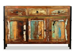 Aparador de madera maciza recuperada 120x35x76 cm