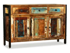 Aparador de madera maciza recuperada 120x35x76 cm