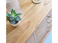 Aparador de madera mindi maciza de 175 cm