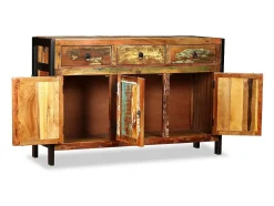 Aparador de madera reciclada maciza 120x35x76 cm