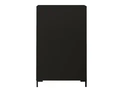 Aparador de MDF con 2 puertas decorativas con motivo floral negro