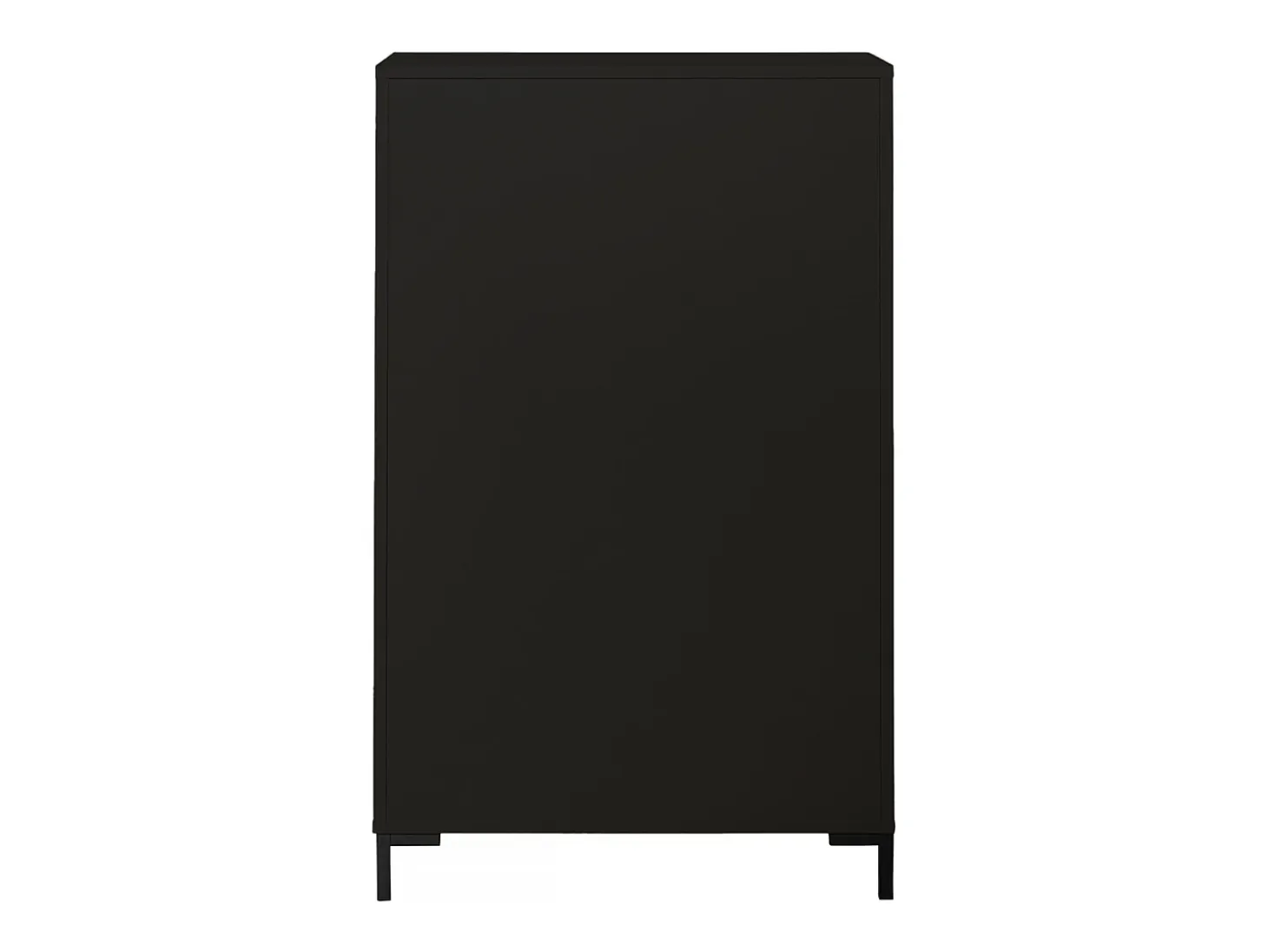 Aparador de MDF con 2 puertas decorativas con motivo floral negro