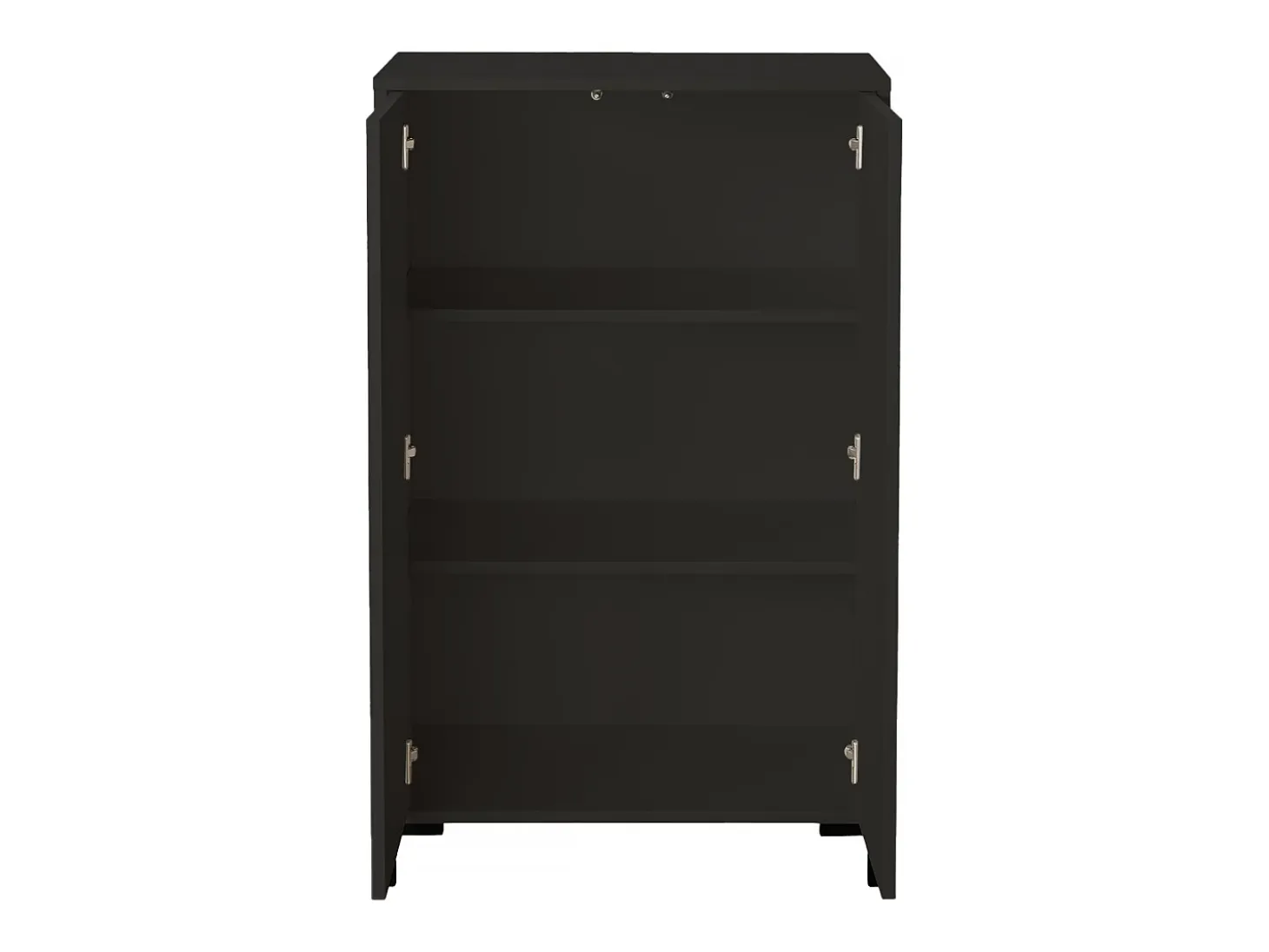 Aparador de MDF con 2 puertas decorativas con motivo floral negro