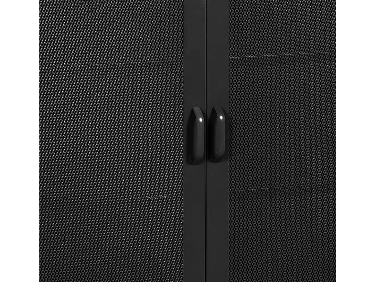 Aparador de metal acero 102 x 80 x 40 cm negro 03_0006610