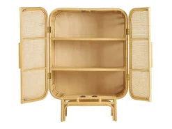 Aparador de ratán de 2 puertas L80 cm LUWAK