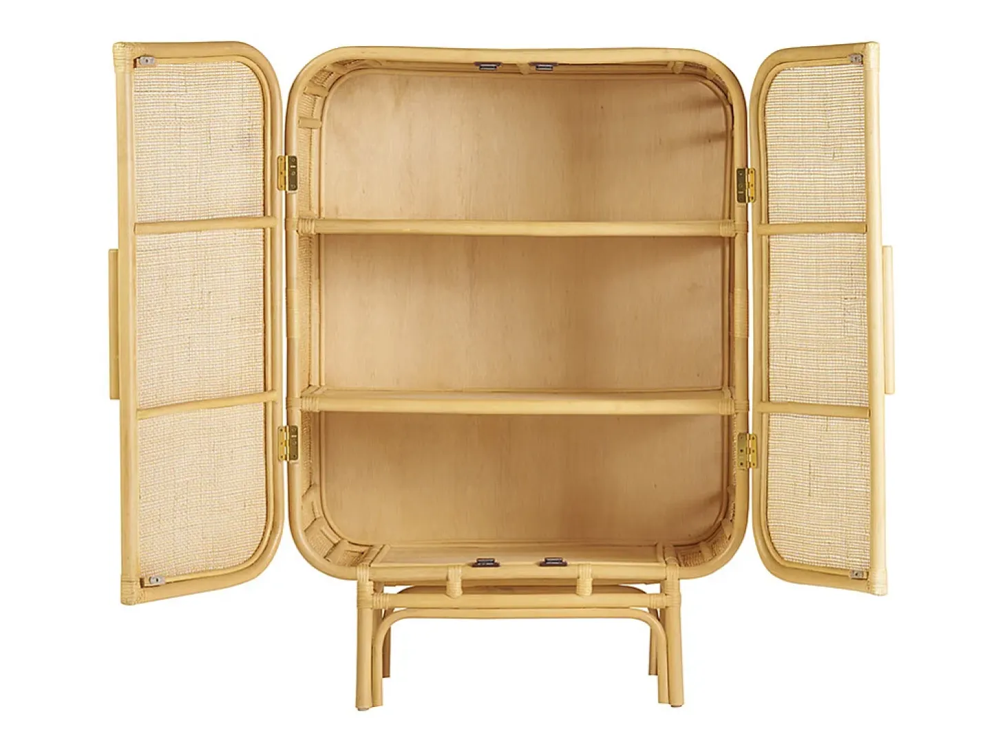 Aparador de ratán de 2 puertas L80 cm LUWAK