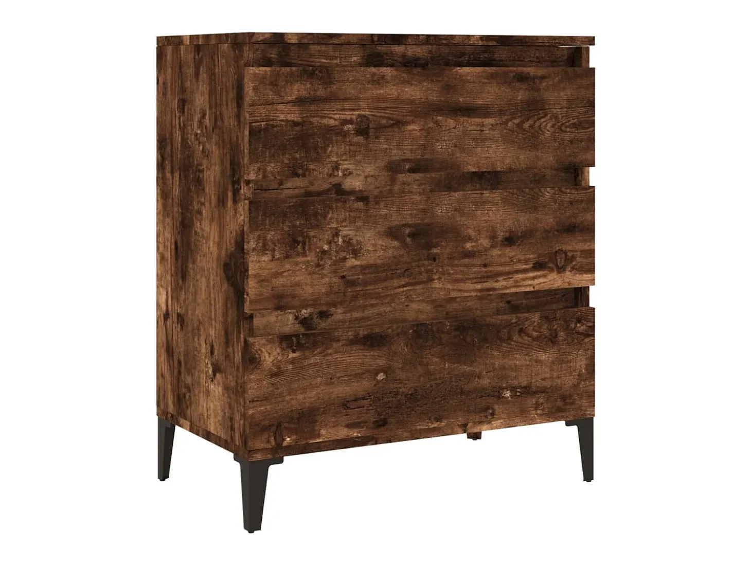 Aparador de roble ahumado 60x35x70 cm Madera de ingeniería