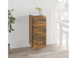 Aparador de roble ahumado 34,5x34x90 cm Madera de ingeniería