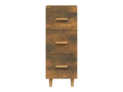Aparador de roble ahumado 34,5x34x90 cm Madera de ingeniería