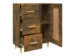 Aparador de roble ahumado 69,5x34x90 cm Madera de ingeniería