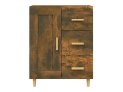 Aparador de roble ahumado 69,5x34x90 cm Madera de ingeniería