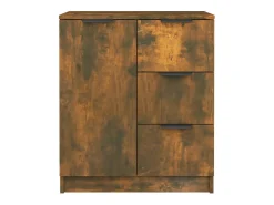Aparador de roble ahumado 60x30x70 cm Madera de ingeniería