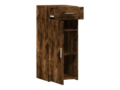 Aparador de roble ahumado 40x42,5x93 cm madera de ingeniería