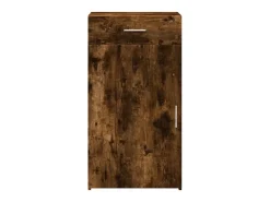 Aparador de roble ahumado 50x42,5x93 cm madera de ingeniería