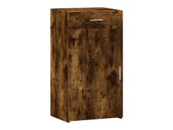 Aparador de roble ahumado 50x42,5x93 cm madera de ingeniería