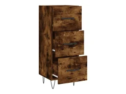 Aparador de roble ahumado 34,5x34x90 cm Madera de ingeniería