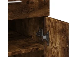 Aparador de roble ahumado 80x42,5x93 cm madera de ingeniería