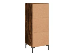 Aparador de roble ahumado 34,5x34x90 cm Madera de ingeniería