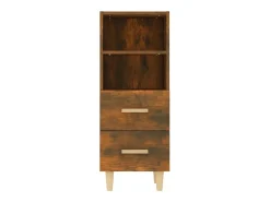 Aparador de roble ahumado 34,5x34x90 cm Madera de ingeniería