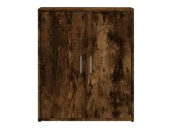 Aparador de roble ahumado 60x31x70 cm madera de ingeniería
