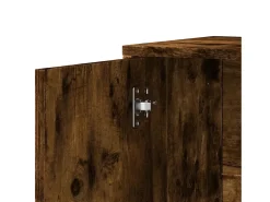 Aparador de roble ahumado 60x31x70 cm madera de ingeniería