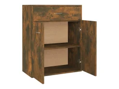Aparador de roble ahumado 60x30x75 cm Madera de ingeniería